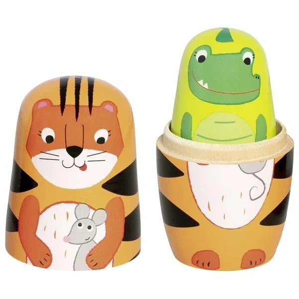Goki Matroschka Puppen Tiger Tavi und seine Freunde aus Holz