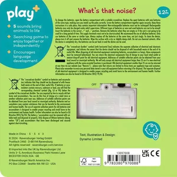 Soundbuch – What's that Noise? Dschungeltiere mit 5 Geräuschen