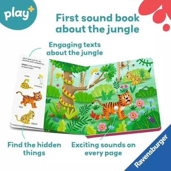 Soundbuch – What's that Noise? Dschungeltiere mit 5 Geräuschen