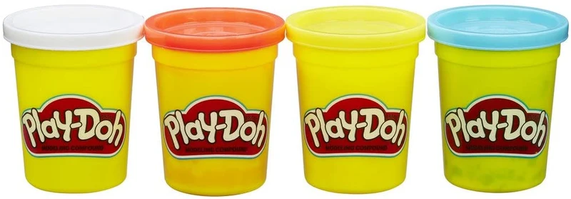 Knete - 4er Play-Doh classicweiß rot gelb blau