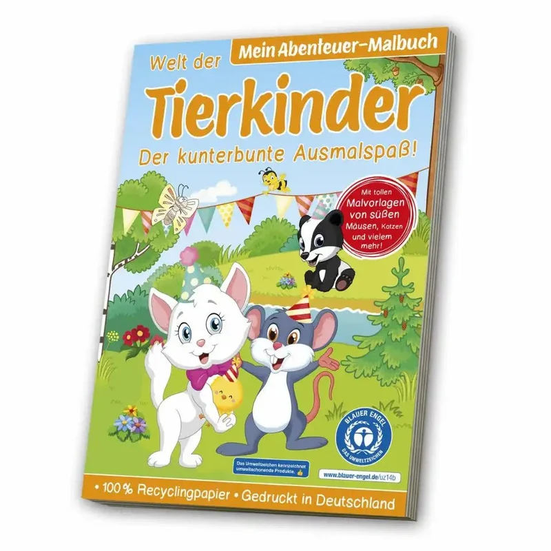 Abenteuer Malbuch Welt der Tierkinder