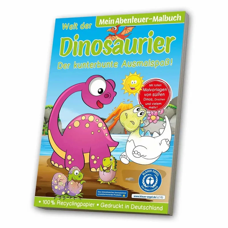 Mein Abenteuer−Malbuch Welt der Dinosaurier