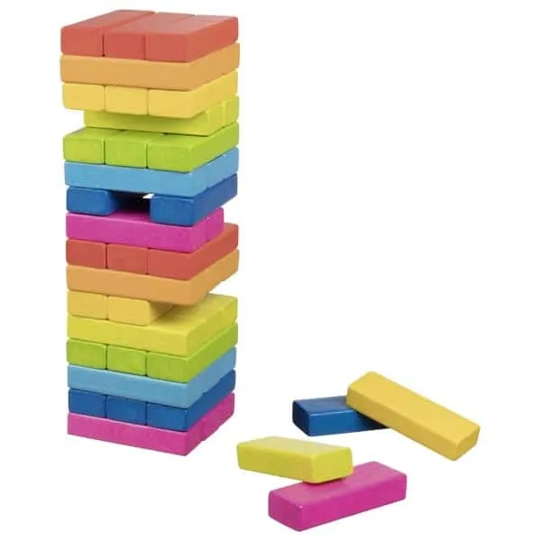 Geschicklichkeitsspiel Wackelturm Regenbogen