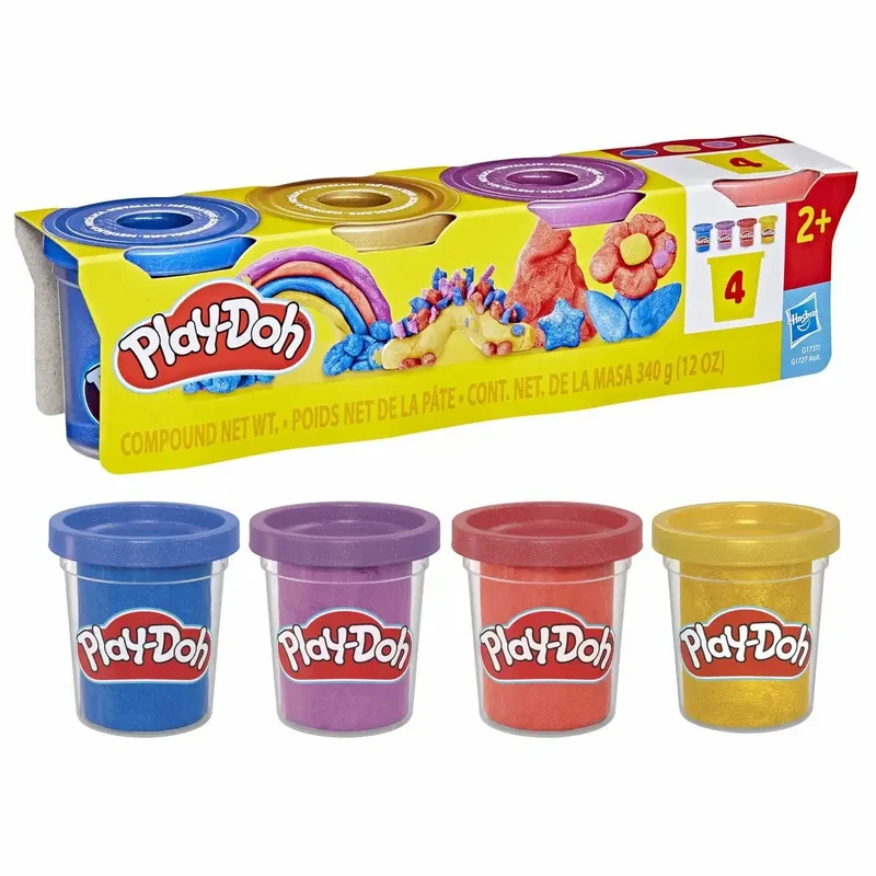 Play-Doh Metallic Spielknete 4er Pack