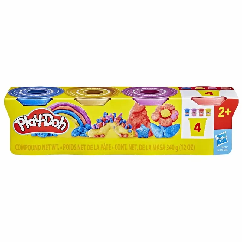 Play-Doh Metallic Spielknete 4er Pack