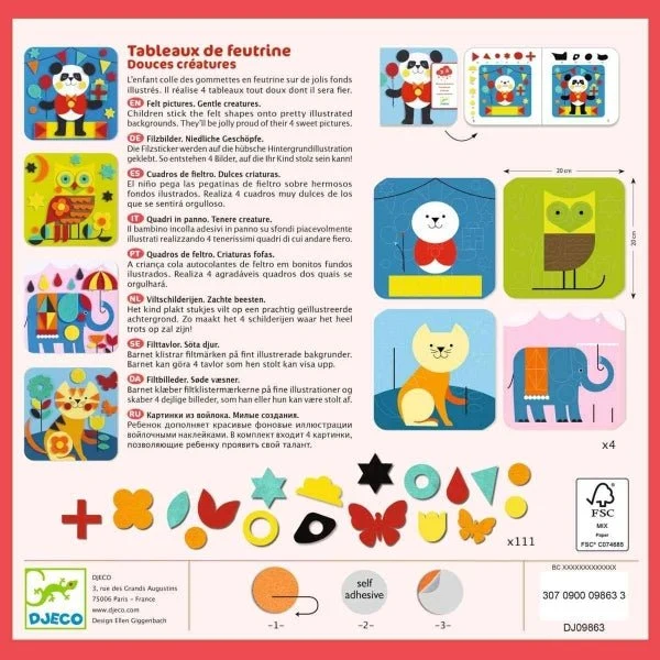 Bastelpackung Gentle Creatures 4 Bilder – Djeco