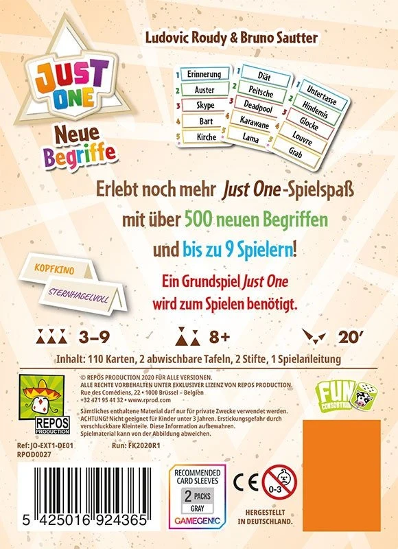 Just One - Neue Begriffe Erweiterung