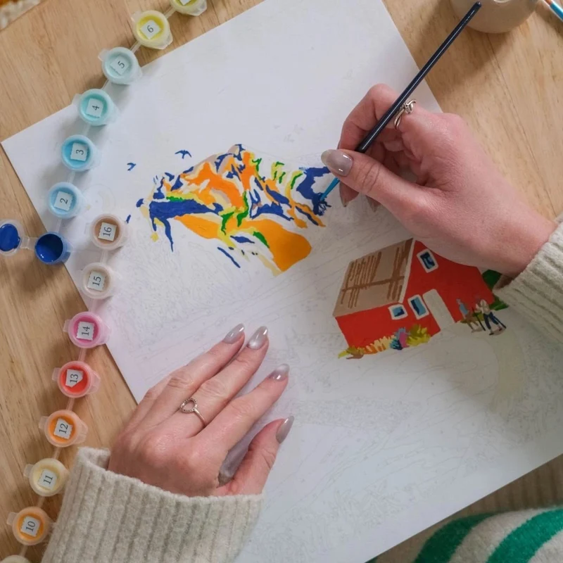 Malen nach Zahlen Norwegen – Kreativset Landschaft – La Petite Épicerie