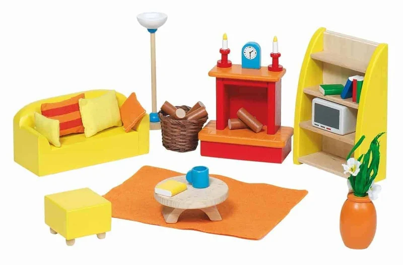 Wohnzimmer Puppenmöbel für Puppenhaus aus Holz