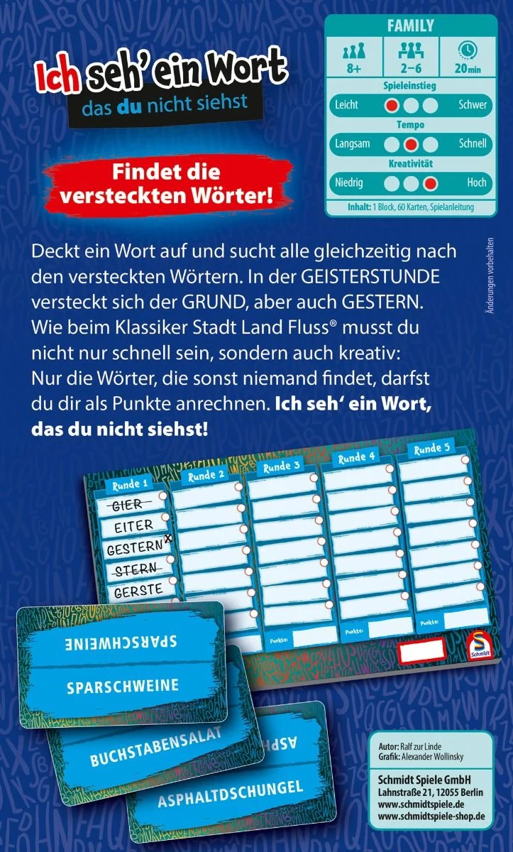 Ich seh' ein Wort – Wortspiel ab 8 Jahren