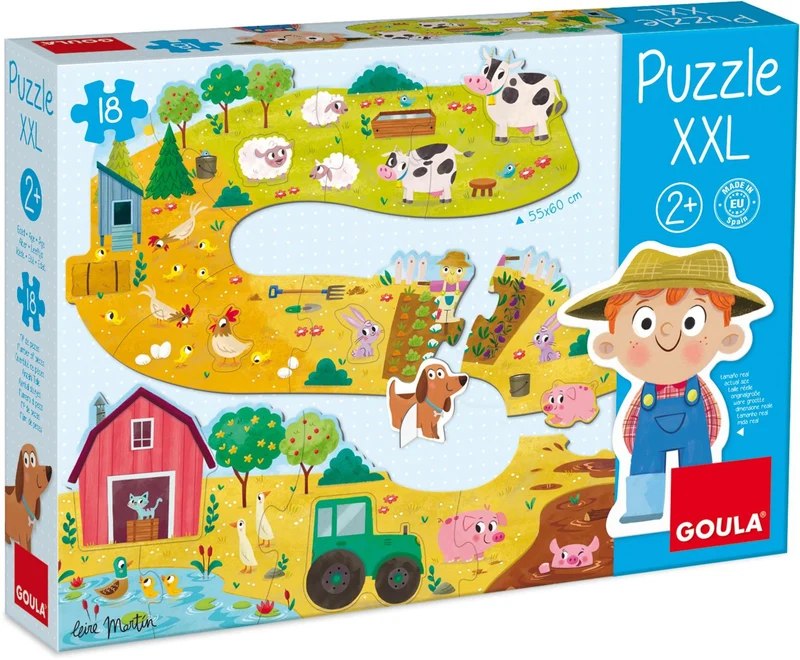 Goula XXL Puzzle Bauernhof – Lernpuzzle mit Spielfiguren