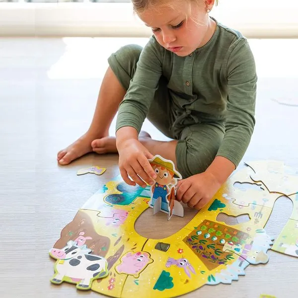 Goula XXL Puzzle Bauernhof – Lernpuzzle mit Spielfiguren