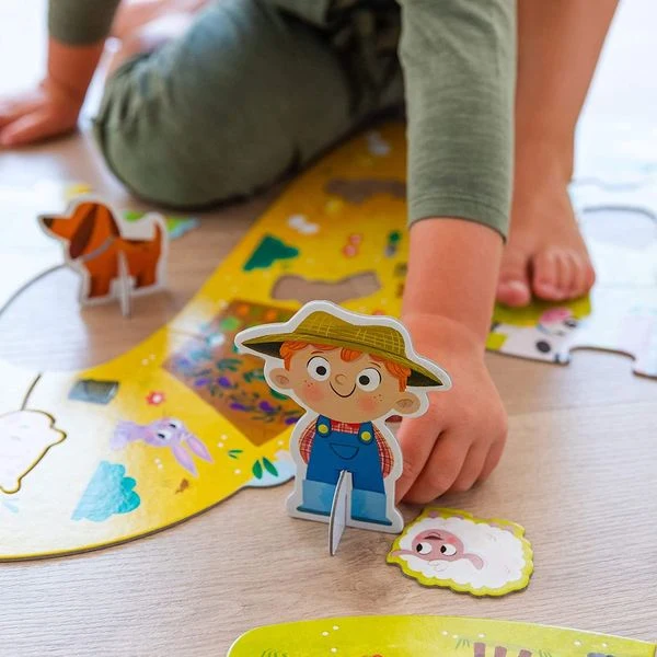 Goula XXL Puzzle Bauernhof – Lernpuzzle mit Spielfiguren