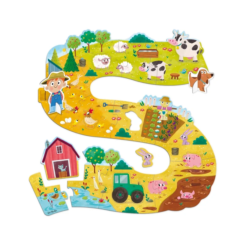 Goula XXL Puzzle Bauernhof – Lernpuzzle mit Spielfiguren