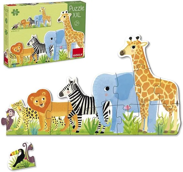 Goula XXL Puzzle Dschungel – Lernpuzzle mit Tieren