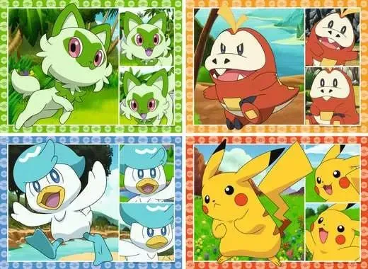 Kinderpuzzle ab 6 Jahren - Speedy Puzzle Pokémon - 4x35 Teile