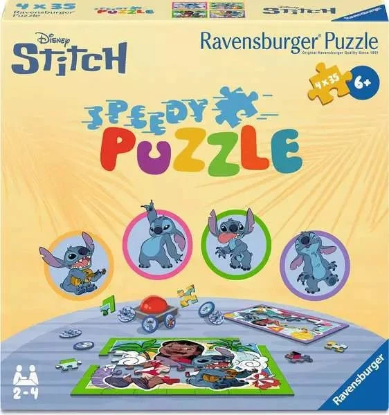 Kinderpuzzle ab 6 Jahren - Speedy Puzzle Stitch - 4x35 Teile