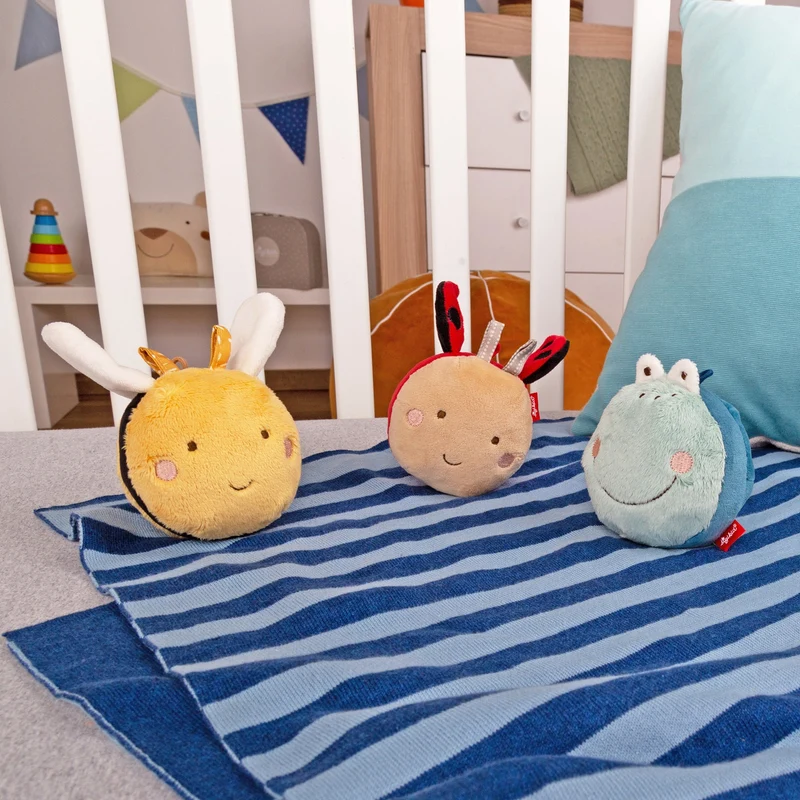 Spielball Frosch – weicher Greifball mit Quietsche ab 3 Monaten