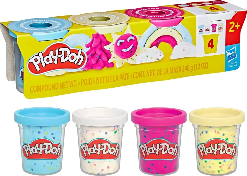 Play-Doh Konfetti Spielknete 4er-Pack ab 2 Jahren