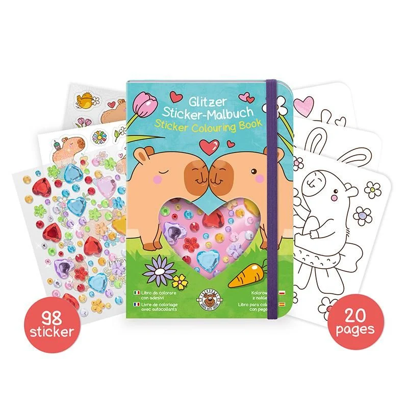 Stickermalbuch mit Diamond-Stickern – Glitzer Malbuch