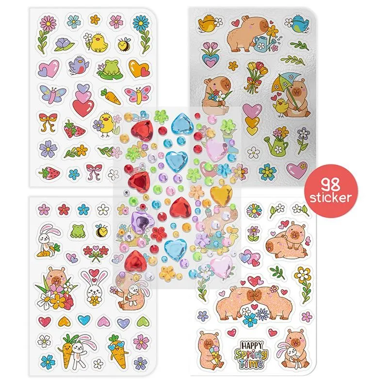Stickermalbuch mit Diamond-Stickern – Glitzer Malbuch