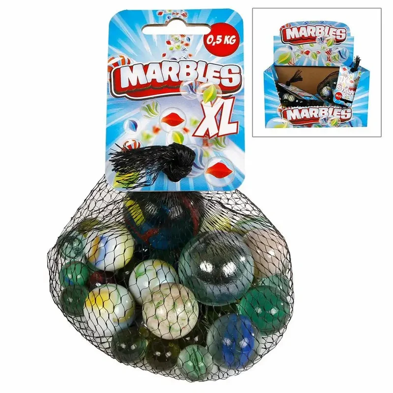 Glasmurmeln Marbles XL 500g Netz