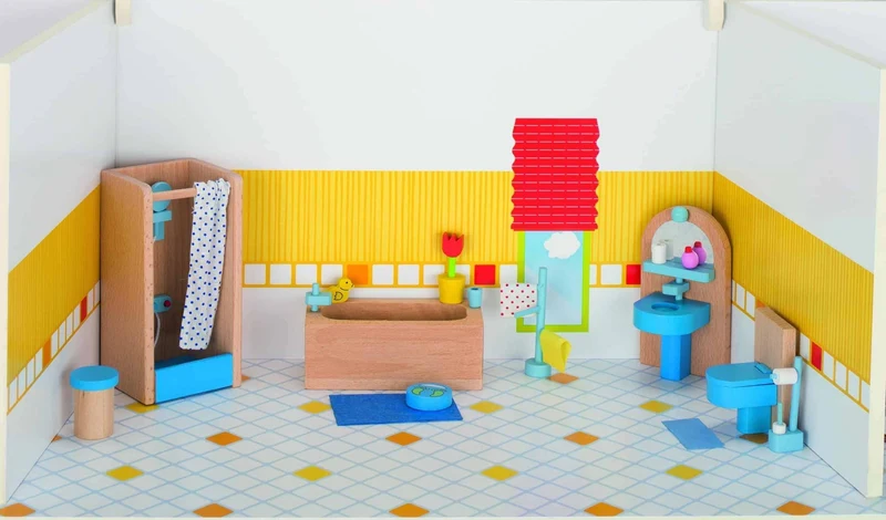 GOKI Puppenmöbel Badezimmer Set