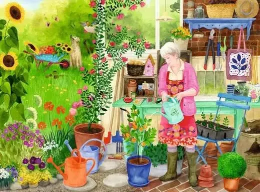 Puzzle 100 Teile - Gartenarbeit
