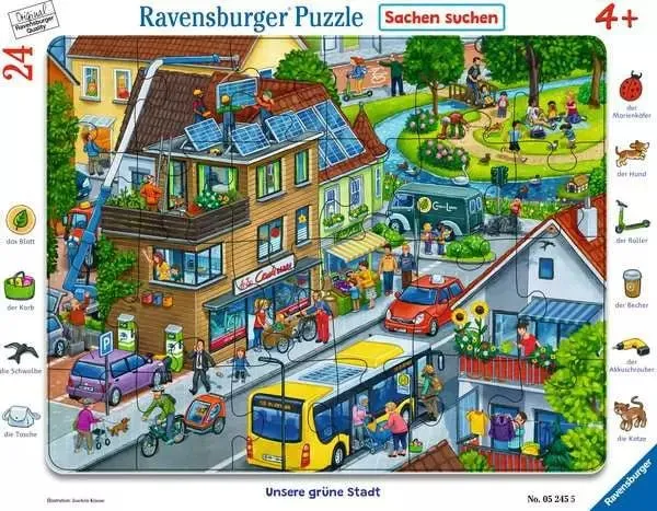 Rahmenpuzzle 24 Teile Unsere grüne Stadt ab 4 Jahren – Ravensburger