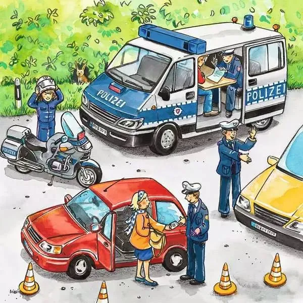Polizeieinsatz – Ravensburger Kinderpuzzle 3x49 Teile