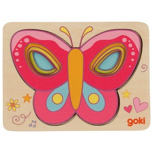 Schichtenpuzzle Schmetterling ab 2 Jahren – Goki