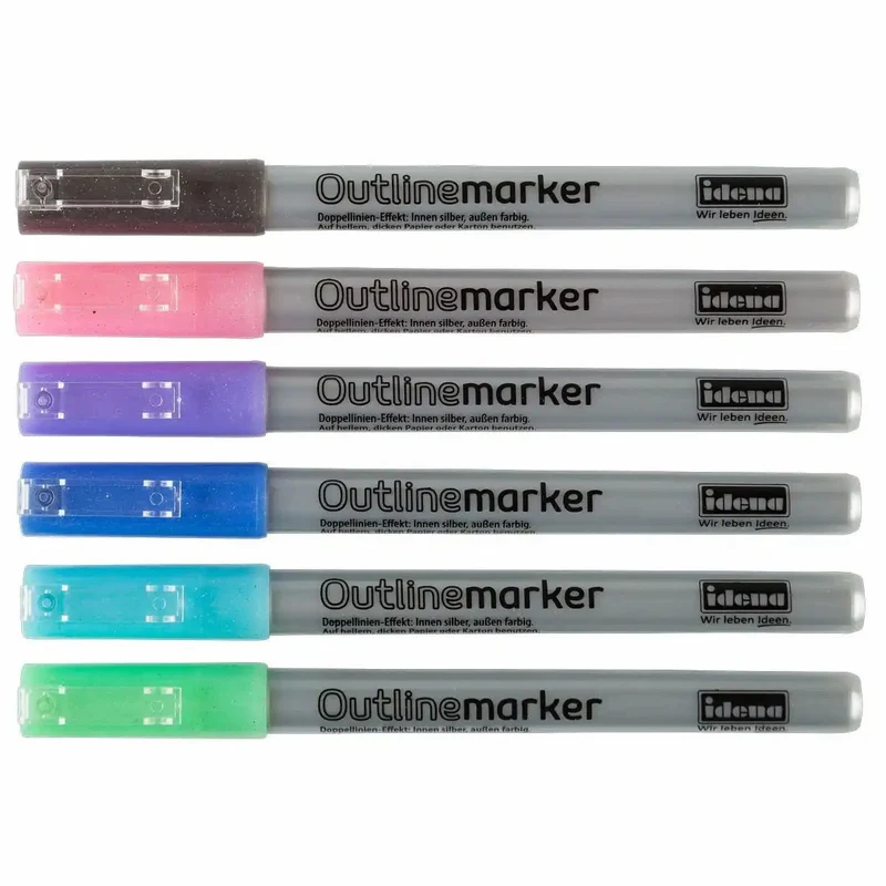 Outlinemarker 6 Farben 6 Stück