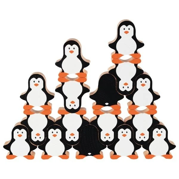 Stapelspiel Pinguine aus Holz