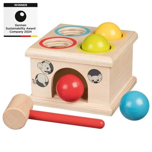 Goki Klopfspiel Fang die Maus Fidu Holzspielzeug ab 1 Jahr