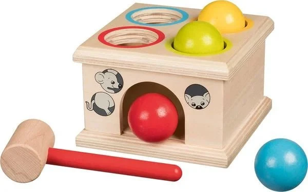 Goki Klopfspiel Fang die Maus Fidu Holzspielzeug ab 1 Jahr