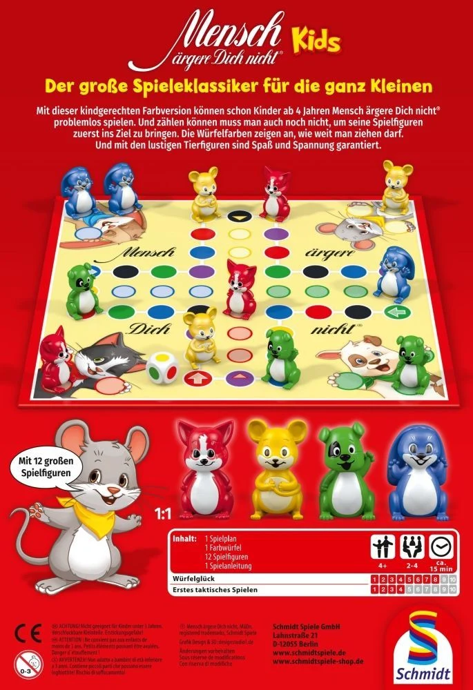 Meine Lieblingsspiele: Mensch ärgere Dich nicht Kids (mit 3D-Spielfiguren), Kinderspiel