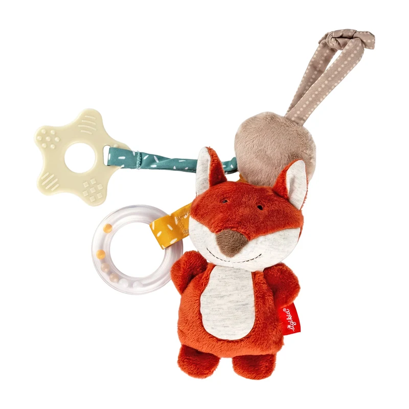Spielanhänger Fuchs mit Beißring und Rassel