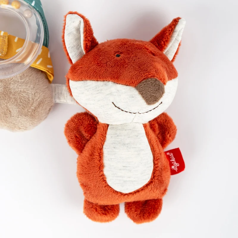 Spielanhänger Fuchs mit Beißring und Rassel