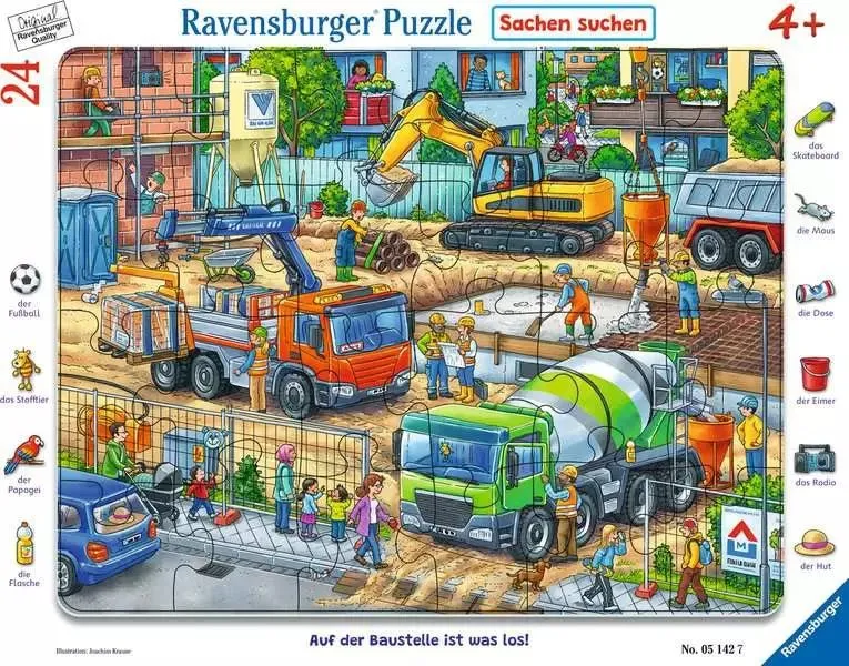 Rahmenpuzzle - Auf der Baustelle ist was los