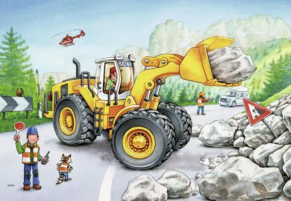 Puzzle Ravensburger Bagger und Waldtraktor 2 X 24 Teile