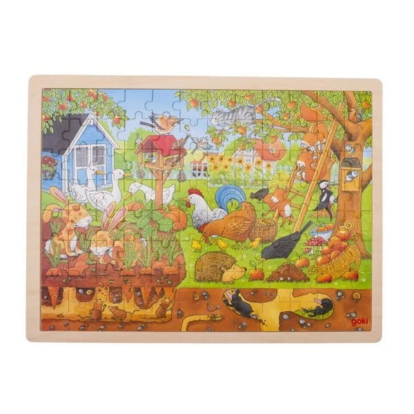 Einlegepuzzle Unser Garten über und unter der Erde