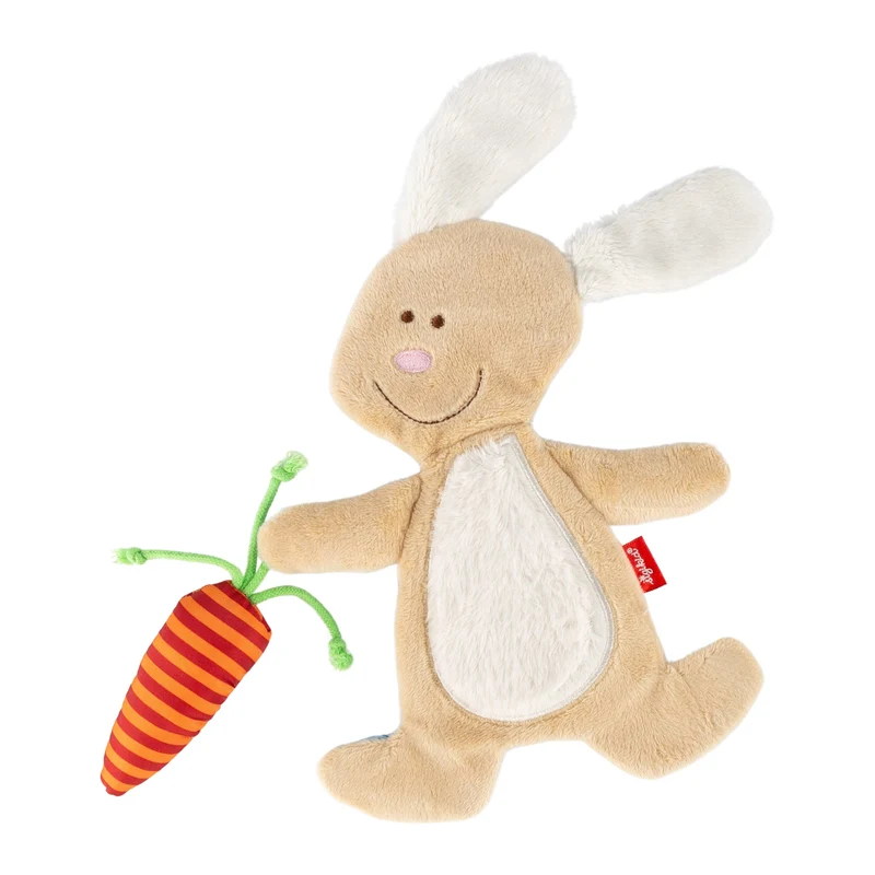 Schnuffeltuch Hase mit Rassel und Knisterfolie – Sigikid Baby Aktivspielzeug