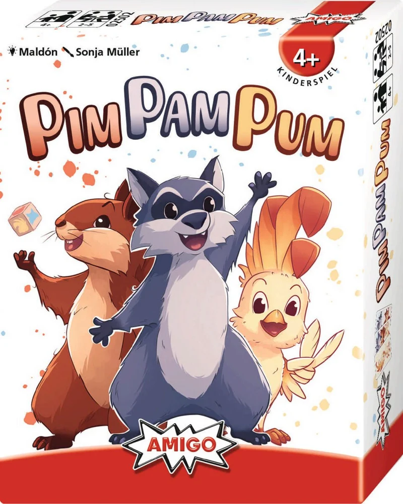 Pim Pam Pum Spiel für Kinder – Memo- & Würfelspaß