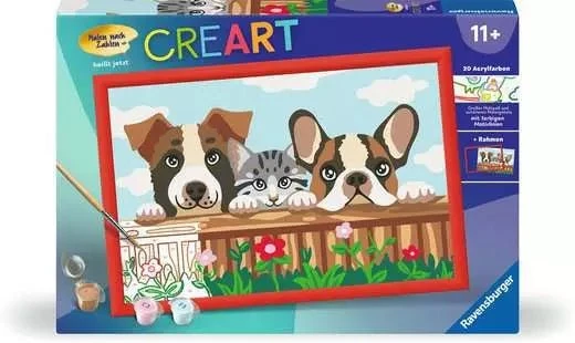 CreArt Hunde und Katze - Malen nach Zahlen