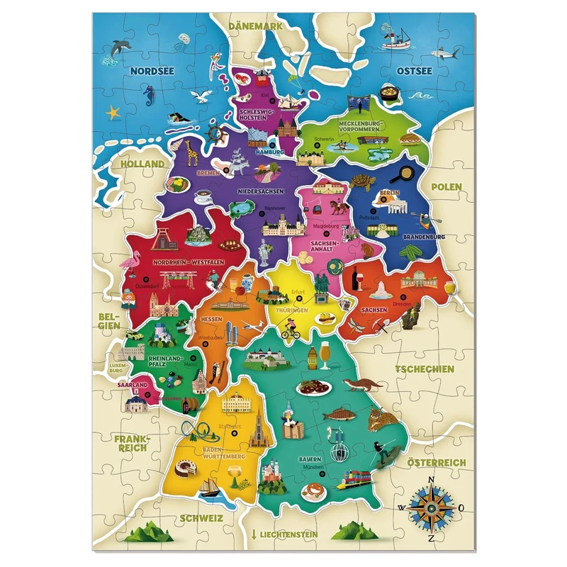 Ich Lerne – Deutschlandkarte Lernpuzzle