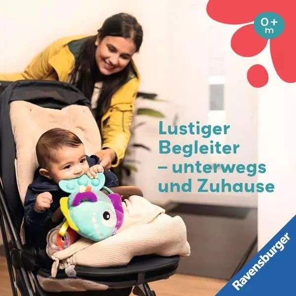 Play+ Pop-it Piranha (blau)- Babyspielzeug