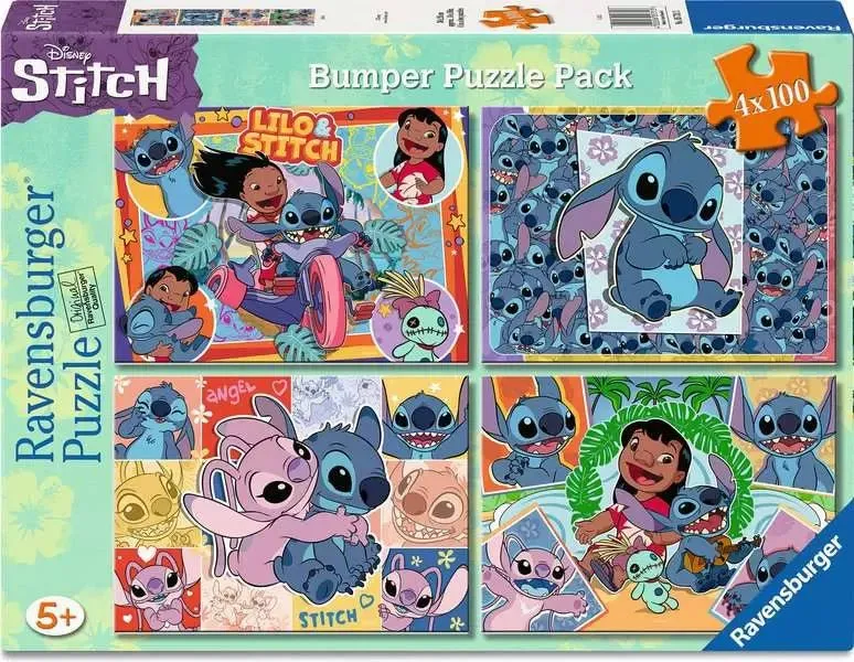 Kinderpuzzle Disney Stitch Aloha – 4x100 Teile