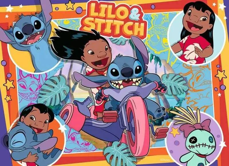 Kinderpuzzle Disney Stitch Aloha – 4x100 Teile