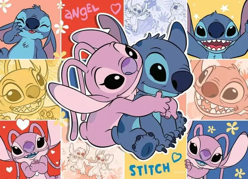 Kinderpuzzle Disney Stitch Aloha – 4x100 Teile