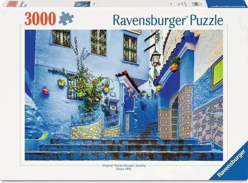 Erwachsenenpuzzle Marokko in Blau – 3000 Teile
